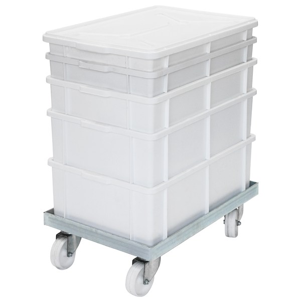 Carrello Porta Ceste e Contenitori in Acciaio 