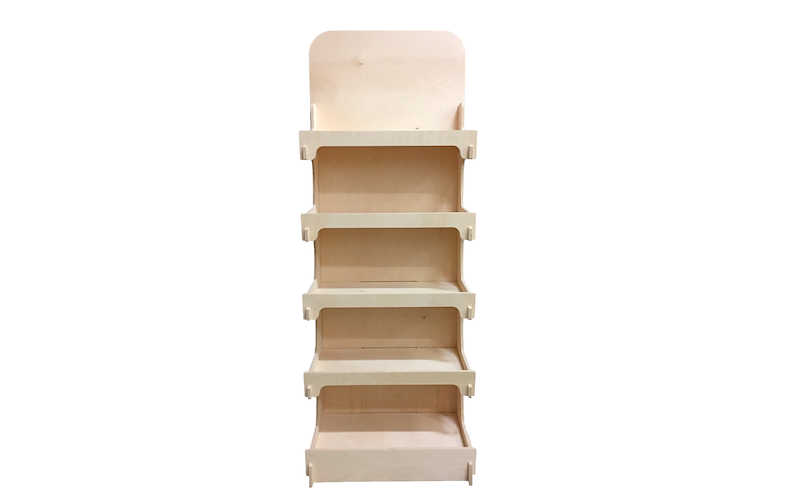 Espositore in Legno 5 Piani Inclinati 
