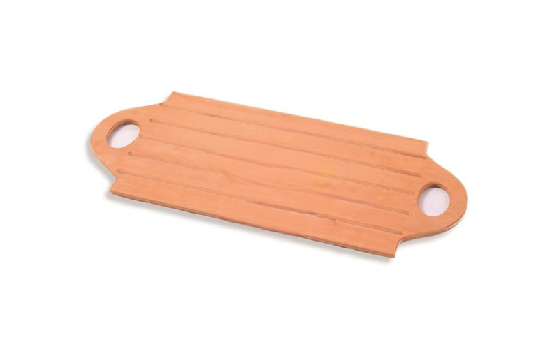 Tagliere Rettangolare in Legno per Pinsa Romana con doppia Impugnatura e Micro Canali