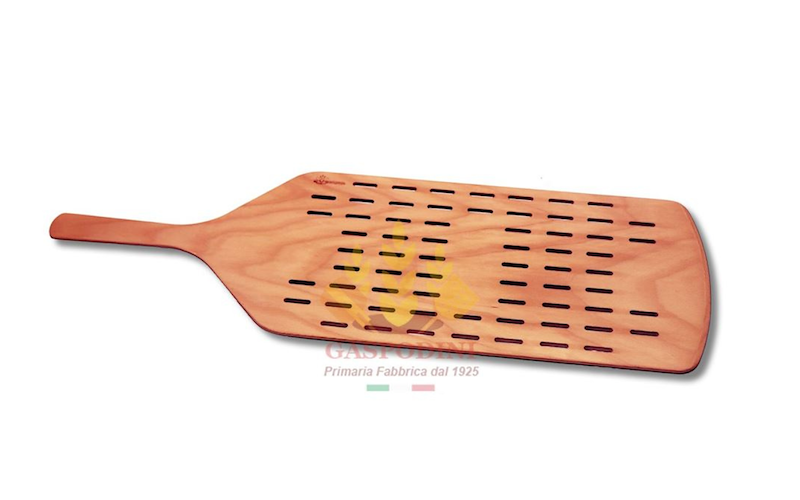 Pala Pizza al metro Forata con Impugnatura in Legno di Faggio